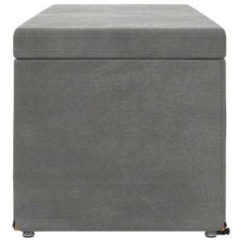 Hocker Dunkelgrau 101 x 41 x 40 cm Samt und Engineering Holz