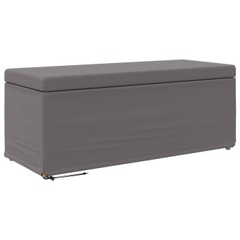 Hocker Grau 101 x 41 x 40 cm Kunstleder und Engineering Holz