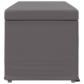 Hocker Grau 101 x 41 x 40 cm Kunstleder und Engineering Holz