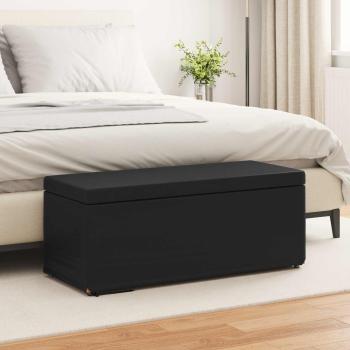 ARDEBO.de - Hocker Schwarz 101 x 41 x 40 cm Kunstleder und Engineering Holz