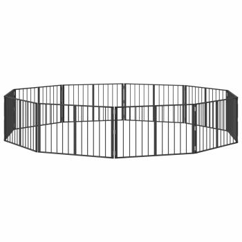Hundetor 10 stk. Schwarz 100 x 60 cm Verzinkter Stahl
