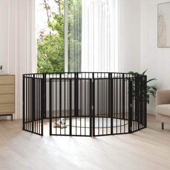 ARDEBO.de - Hundetor 10 stk. Schwarz 60 x 80 cm Verzinkter Stahl