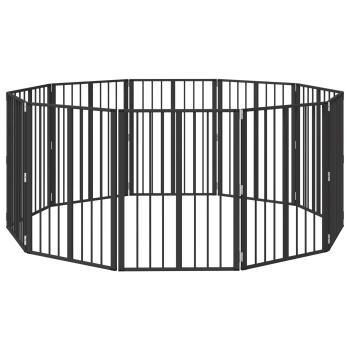 Hundetor 10 stk. Schwarz 60 x 80 cm Verzinkter Stahl