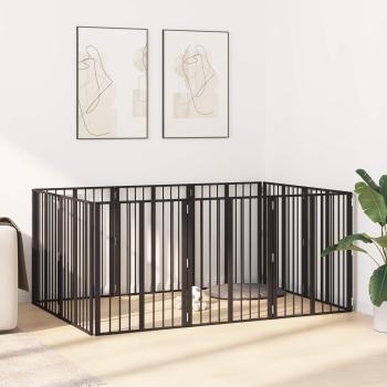 Hundetor 10 stk. Schwarz 60 x 80 cm Verzinkter Stahl