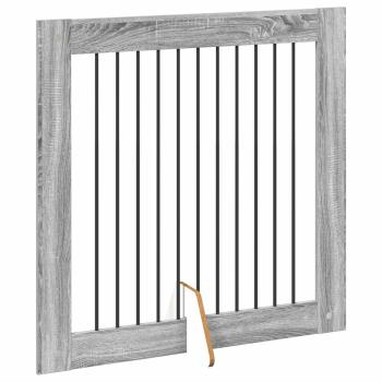 Klappbares Hundetor mit Ständern 4 stk. Sonoma-Grau 401 cm