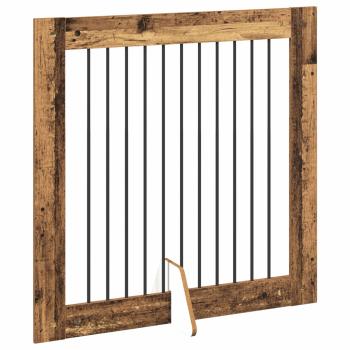 Klappbares Hundetor mit Ständern 4 stk. Altholz 401 cm