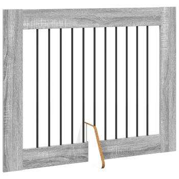 Klappbares Hundetor mit Ständern 4 stk. Sonoma-Grau 401 cm