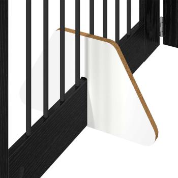 Klappbares Hundetor mit Ständern 4 stk. Schwarz Eichen-Optik