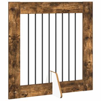 Klappbares Hundetor mit Ständern 6 stk. Räuchereiche 482 cm