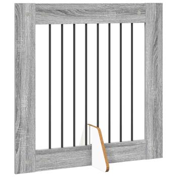 Klappbares Hundetor mit Ständern 6 stk. Sonoma-Grau 482 cm