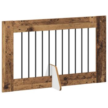 Klappbares Hundetor mit Ständern 2 stk. Altholz 200,5 cm