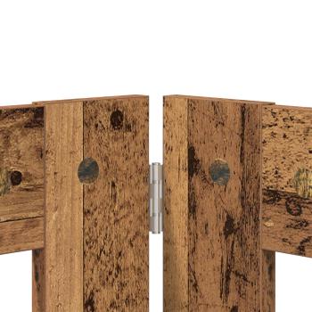 Klappbares Hundetor mit Ständern 2 stk. Altholz 200,5 cm