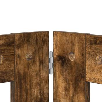 Klappbares Hundetor mit Ständern 6 stk. Räuchereiche 482 cm
