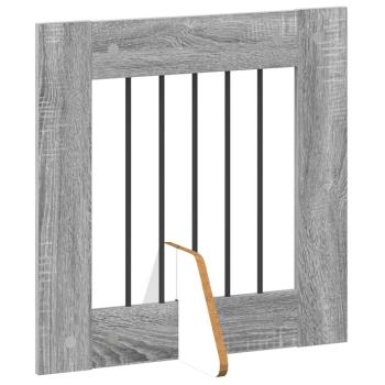 Klappbares Hundetor mit Ständern 6 stk. Sonoma-Grau 362 cm