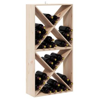 Weinregal 2 Stk. Natur 62 x 25 x 62 cm Massives Kiefernholz