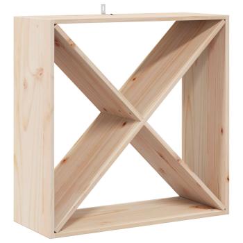 Weinregal 2 Stk. Natur 62 x 25 x 62 cm Massives Kiefernholz