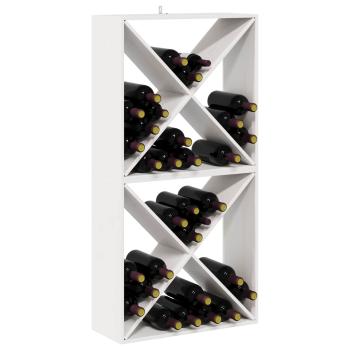 Weinregal 2 Stk. Wei? 62 x 25 x 62 cm Massives Kiefernholz