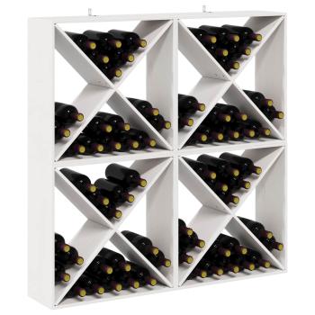 Weinregal 4 Stk. Weiß 62 x 25 x 62 cm Massives Kiefernholz