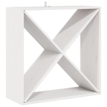 Weinregal 4 Stk. Weiß 62 x 25 x 62 cm Massives Kiefernholz