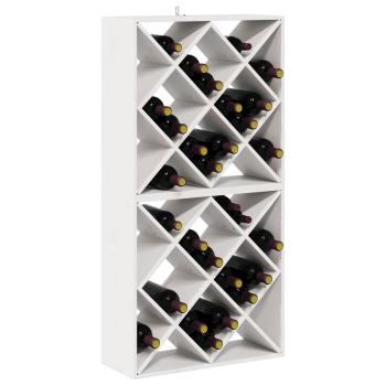 Weinregal 2 Stk. Weiß 62 x 25 x 62 cm Massives Kiefernholz