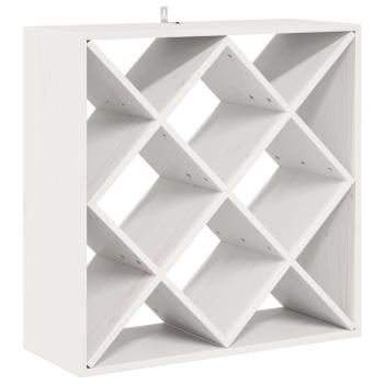 Weinregal 2 Stk. Weiß 62 x 25 x 62 cm Massives Kiefernholz