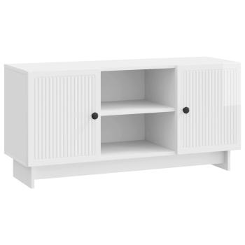 TV-Schränk 102 x 34,5 x 50 cm Hochglanz Weiß Holzwerkstoff