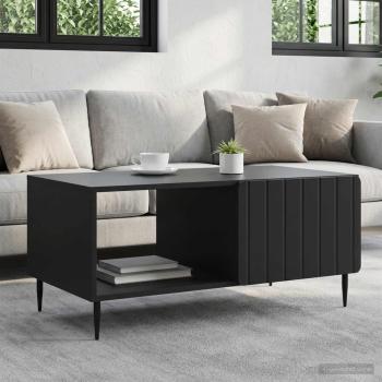 ARDEBO.de - Couchtisch Schwarz 90 x 50 x 40 cm Holzwerkstoff