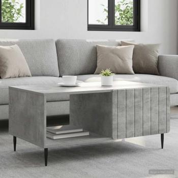 ARDEBO.de - Couchtisch Betongrau 90 x 50 x 40 cm Holzwerkstoff