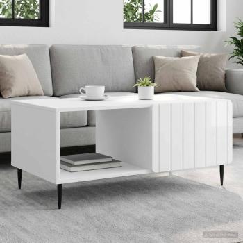 ARDEBO.de - Couchtisch Hochglanz Weiß 90 x 50 x 40 cm Holzwerkstoff