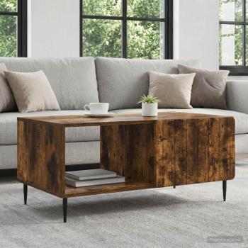 ARDEBO.de - Couchtisch Geräucherte Eiche 90 x 50 x 40 cm Holzwerkstoff