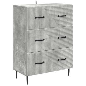 Schubladenschrank 66 x 34,5 x 89,5 cm Holzwerkstoff Betongrau