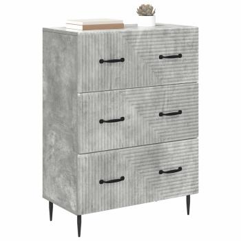 Schubladenschrank 66 x 34,5 x 89,5 cm Holzwerkstoff Betongrau