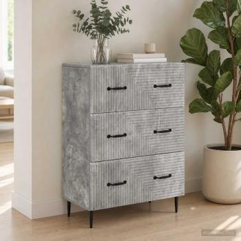 Schubladenschrank 66 x 34,5 x 89,5 cm Holzwerkstoff Betongrau