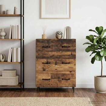 ARDEBO.de - Schubladenschrank 66 x 34,5 x 89,5 cm Holzwerkstoff Altholz