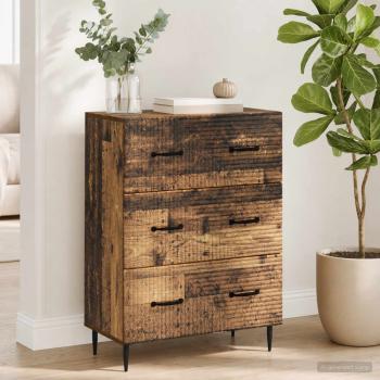 Schubladenschrank 66 x 34,5 x 89,5 cm Holzwerkstoff Altholz