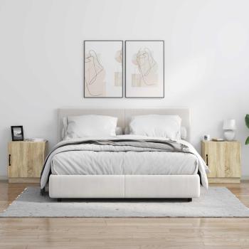 Nachttisch 2 stk. Sonoma-Eiche 43 x 34,5 x 47 cm Holzwerkstoff