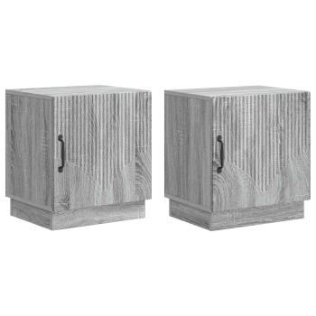 Nachttisch 2 stk. Grau Sonoma 43 x 34,5 x 47 cm Holzwerkstoff