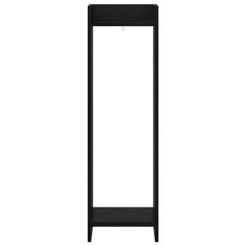 Pflanzenständer Schwarz Eichen-Optik 30 x 30 x 100 cm
