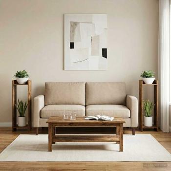 ARDEBO.de - Pflanzenständer 2 Stk. Altholz 30 x 30 x 100 cm Holzwerkstoff