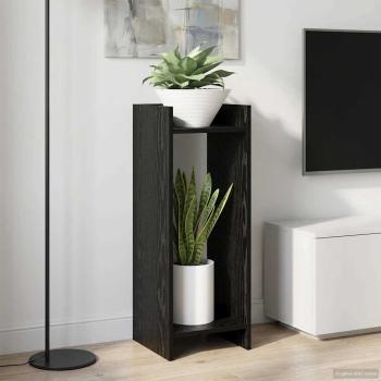 ARDEBO.de - Pflanzenständer 2 Stk. Schwarz Eichen-Optik 30 x 30 x 80 cm