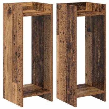 Pflanzenständer 2 Stk. Altholz 30 x 30 x 80 cm Holzwerkstoff