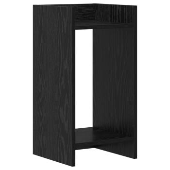 Pflanzenständer Schwarz Eichen-Optik 30 x 30 x 60 cm