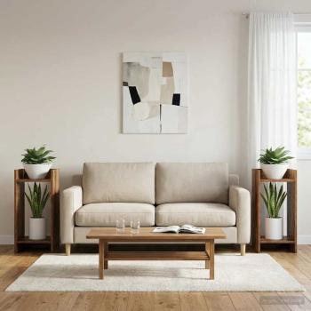 ARDEBO.de - Pflanzenständer 2 Stk. Altholz 30 x 30 x 60 cm Holzwerkstoff