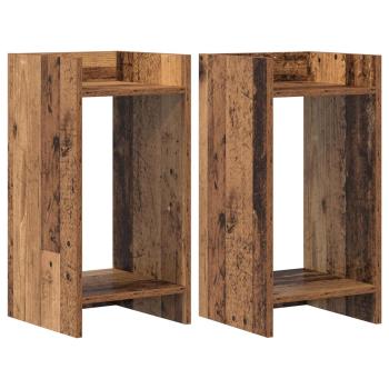 Pflanzenständer 2 Stk. Altholz 30 x 30 x 60 cm Holzwerkstoff