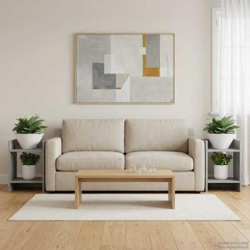 Pflanzenständer 2 Stk. Sonoma-Grau 30 x 30 x 40 cm