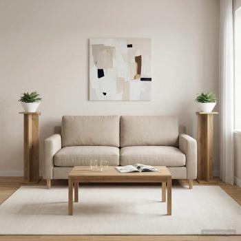 ARDEBO.de - Pflanzenständer 2 Stk. Artisan-Eiche 25 x 25,5 x 100,5 cm