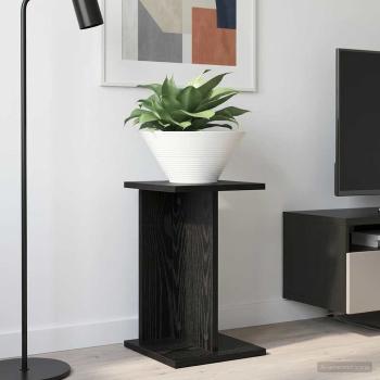 Pflanzenständer Schwarz Eichen-Optik 25 x 25,5 x 40,5 cm