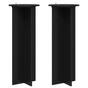 Pflanzenständer 2 Stk. Schwarz Ø40 x 100 cm Holzwerkstoff