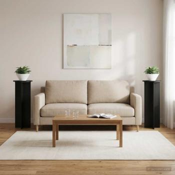 Pflanzenständer 2 Stk. Schwarz Ø40 x 100 cm Holzwerkstoff