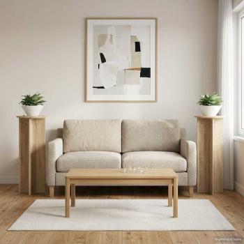 ARDEBO.de - Pflanzenständer 2 Stk. Sonoma-Eiche Ø40 x 100 cm Holzwerkstoff
